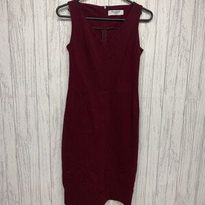 MM Lafleur Deep Red Midi Dress